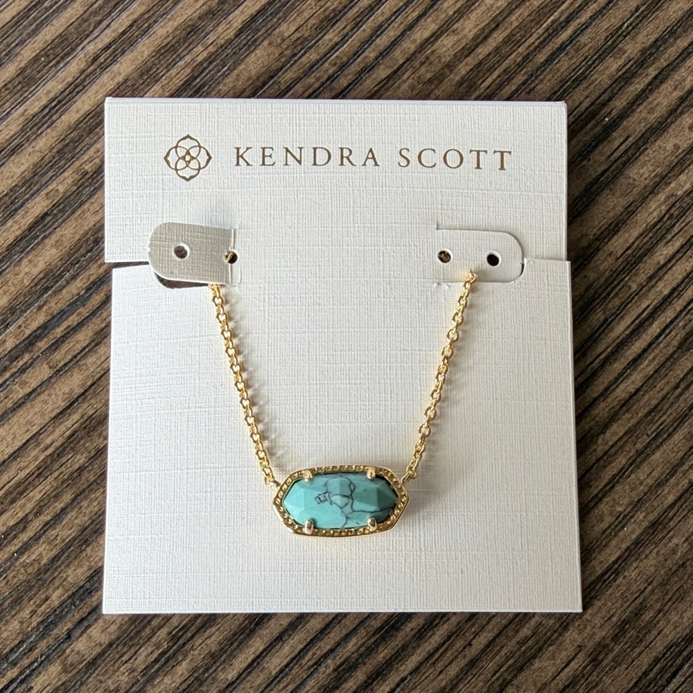 Kendra Scott Elisa Turquoise Pendant Necklace NEW